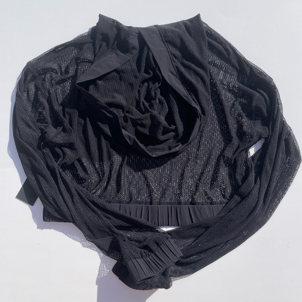 Mono B Black Mesh Cropped Hoodie – NWT – Size Medium - Picture 4 of 4